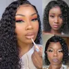 Deep Wave Wig Human Hair Pruiken Curly Short Bob Braziliaan voor zwarte vrouwen HD Full Frontal Water Wave Nat en Gavy Lace Front WIG1400922