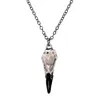 3D Raven Resin Raven Magpie Crow Poe Gothic Gift ، Halloween Skull Neclace ، Goth Bird Jewelry