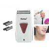 Kemei 3382 Barber Finish Electric Shaver for Men USB Cordless Rechargeable Beard Razor Reciprocating Foil Mesh Shaving Machine