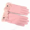 Five Fingers Gloves H9921 Glove Women Autumn Winter Warm Thermal Thickened Luvas Wind-proof Cold-proof Driving Simple Touch Screen Student H