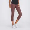 L-102 Women Tight Sports Capri Sexy Yoga Tummy Control Leggings Tessuto elasticizzato a 4 vie Non vedere attraverso Pantaloni fintess di qualità