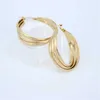 Hoop & Huggie MGUB Stainless Steel Gold Color Earrings 2 Smooth And Frosted Women Fashion Jewelry Whole Real Map LH18912502