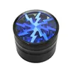 Cool 4 layers 63mm Tobacco Smoking Herb Grinders Aluminium Alloy Grinder Metal 5 colors with Clear Top Window Grinder