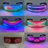 Bluetooth APP Programmierbare Flash-Brillenrahmen Bunte leuchtende Gläser LED-Sonnenbrille APP-Brillen für Party Festival Bar N3384423