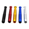 One Hitter Metal Baseball Bat Shaped Tobacco Smoking Pipe Metal Snuff Sniffer Snorter Tube Snuffer Bullet Herb Smoking