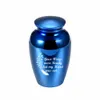 45x70mm Aluminum alloy Cremation Urns for Human/Pet Ashes ,Feather Ashes Memorial Funeral Jar-You wings were ready but my heart was not