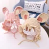 M277 nouveau automne hiver bébé enfants tricoté chapeau mignon lapin oreille casquettes bonnets filles enfants casquette chaud chapeaux