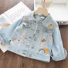 Meninas Jaquetas Buraco Estilo Cowboy Adolescentes Outerwear bordado Moda Meninas Jaquetas Casacos Children039s Roupas Crianças Jean Jacket3266932