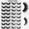 16 pares 15-20mm Natural 3D kit cílios falsos cílios falsos maquiagem Mink Lashes Extensão Mink cílios