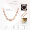 Chains Davieslee Necklace For Women 585 Rose Gold Filled Bismark Hammered Womens Necklaces Chain Cuban Rombo 3/4/5mm 45-55cm GN4531