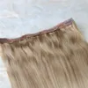 One piece Clip in Hair Extension Bordic Ombre Balayage Color Long Straight Remy Hair Easy to wear 3/4 Full Head 5 Clips