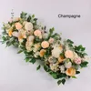 50 cm DIY fila de flores Acanthosphere Rose Eucalyptus decoración de la boda flores rosa peonía hortensia planta mezcla arco de flores fila de flores artificiales