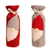 Couvre-bouteilles Couverture de bouteille de vin de Noël Père Noël sans visage Gnome Cadeaux de Noël Sac Décoration de Noël Décoration de fête Bouteilles Cover8562836