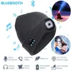 LED ビーニー Bluetooth スピーカー帽子ワイヤレスヘッドフォン雪キャップ大人メンズレディース冬ヘッドウォーマーブラックグレーカラーヘアボンネット Gorr