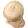 613 Blonde with Bangs Human Hair Wigs Peruvian Remy Straight Weave 828 inch Pre Plucked Full Machine Made Lace Front Wigs 1809871202