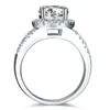 Test de beauté positif 2ct 8mm D-e Moisanite Diamond Ring S925 Bijoux de fiançailles pour les femmes225i