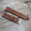 مشاهدة العصابات جودة عالية جلد البقر الرجعية الأشرطة الأزرق watchbands استبدال حزام للإكسسوارات 18 ملليمتر 20 ملليمتر 22 ملليمتر جلد البقر