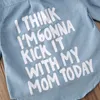 2020 neue Kleinkind Kinder Baby Mädchen Herbst Kleidung Denim Langarm T-Shirt Warme Mantel Hemd Mode