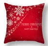 2020 Weihnachten durch Kissenbezug rot Elch Querrand gedruckt Kissenbezug Sofa-Cover billig
