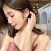 Koreansk version av Lovely Pearl Diamond Peach Örhängen Kvinnlig Personlighet Kärlek Femuddig stjärna örhängen Partihandel Smycken