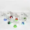 Hookahs Glass Recunhora apanhador de cinzas com recipientes de silicone de 5 ml e prego de quartzo de quartzo de 14 mm para bong de água dab rig