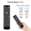 T1 Pro Afstandsbediening 2.4G Draadloze Air Mouse Gyroscoop Voice Control 22 Toetsen Toetsenbord voor HK1 X96 H96 android TV Box