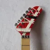 Быстрая доставка в течение 48 часов/Eddie Van Halen 5150 красная электрогитара/белая черная полоса/мост тремоло Floyd Rose/Бесплатная доставка