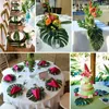 48 PCS sztuczne tropikalne liście palmowe 138 cali Hawajskie Luau Party Dżungle Beach Table Decorations 8006420