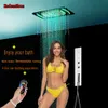 Crystal Quartz tak dusch huvud regn spray dimma termostatisk dold duschpanel badrum mixer kran badmassage jetsgj5301
