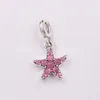 Andy Jewel Perles en argent sterling 925 My Pink Starfish Dangle Charm Charms Convient aux bijoux de style européen Pandora Bracelets Collier 799011C01