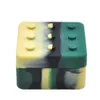Lego Shape Factory 4 + 1 50 mm Stor non-stick silikon för Tabacco Olja FDA vaxbehållare Rökning