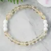 MG0950 6 Citrine Essential Oil Diffuser Bracelet Women Lava Bead Energy Aromatherapy Jewelry Yellow Crystal Healing Bracelet