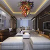 Classic Blown Glass Chandelier Pendant Lamps LED Multi Colored 32" 40" Chandeliers Lights for Living Room Hotel Lobby Decoration