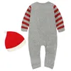 Santa Claus Jumpsuit för Boy Girls Christmas Costumes Romper med hatt Infant Baby 2pcs Kläder