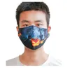 Halloween gezichtsmasker katoen 3D-afdrukken schedel eng masker herbruikbare wasbare anti-stof mond maskers voor feestmaskers maskers