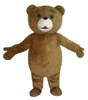 2018 högkvalitativ teddybjörn maskot kostym tecknad fancy klänning snabb frakt vuxen storlek