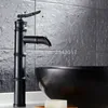 Robinets de lavabo noirs montés sur le pont salle de bain élégant robinet en forme de bambou chaud et froid mélangeur d'évier de navire à poignée unique ZR274