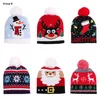 Boże Narodzenie kapelusz zima dzianiny ciepłe dziecko dziecięce czapki czapki boże narodzenie jelenie snowman bear santa claus chłopiec kapelusze czapki dhl