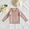 2020 mody Baby Girls Sweter kołnierz roślinny księżniczki Dziewczęta Krzyny Pullover Kids Basic SWEAT9568029