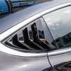 För Tesla Model 3 20172020 Bil baksidan fönster täcker falska persienner klistermärke ABS COBOL GLOSS CHROME Exteriör Molding Trim1153874