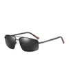 Óculos de sol polarizados masculinos retro venda pequena moldura de metal óculos preto cinza exterior de condução uv4001
