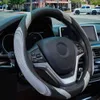 Grey Car Steering Wheel Covers Breathable Not Easy to Wear Out car accessories