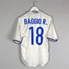 1998 ワールドカップレトロバージョンイタリアサッカーユニフォーム BAGGIO R 98 VIERI DEL PIERO MALDINI サッカーシャツアウェイ ZOLA MORIERO MATTEO サッカーユニフォーム