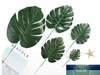 하와이 테마 파티 웨딩 크리스마스 장식 4 개 크기에 대한 인공 잎 열 대 야자수 잎 시뮬레이션 잎