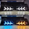 2st för Honda Civic Hatchback 2016 - 2020 Dagtid Running Light LED DRL dimlampa körljus gul sväng signallampa