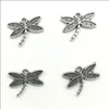 100pcs / lot dragonfly legering charms pendants retro smycken gör DIY Keychain Forntida silver hänge för armband örhängen 14x18mm