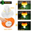 Le champignon actionné solaire allume la lampe solaire extérieure de paysage de lampe LED de décor pour l'éclairage de décoration d'arrière-cour de patio