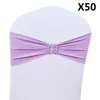 Ceintures 50pcs / lot Spandex Lycra Chaise de mariage Couverture Sash Bands Party Anniversaire Décoration303L