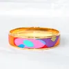 Color Love Series 18-каратная позолоченная эмаль-браслет для женщин Браслеты высшего качества браслеты шириной 15 мм Модные свадебные украшенияr283z