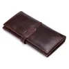 コード148純正革の男性財布編み物長い男クラッチ財布財布室のジッパーカードホルダー高品質